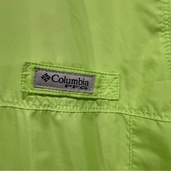 Columbia Green Lightweight Windbreaker Jacket Full Zip L - Picture 3 of 6